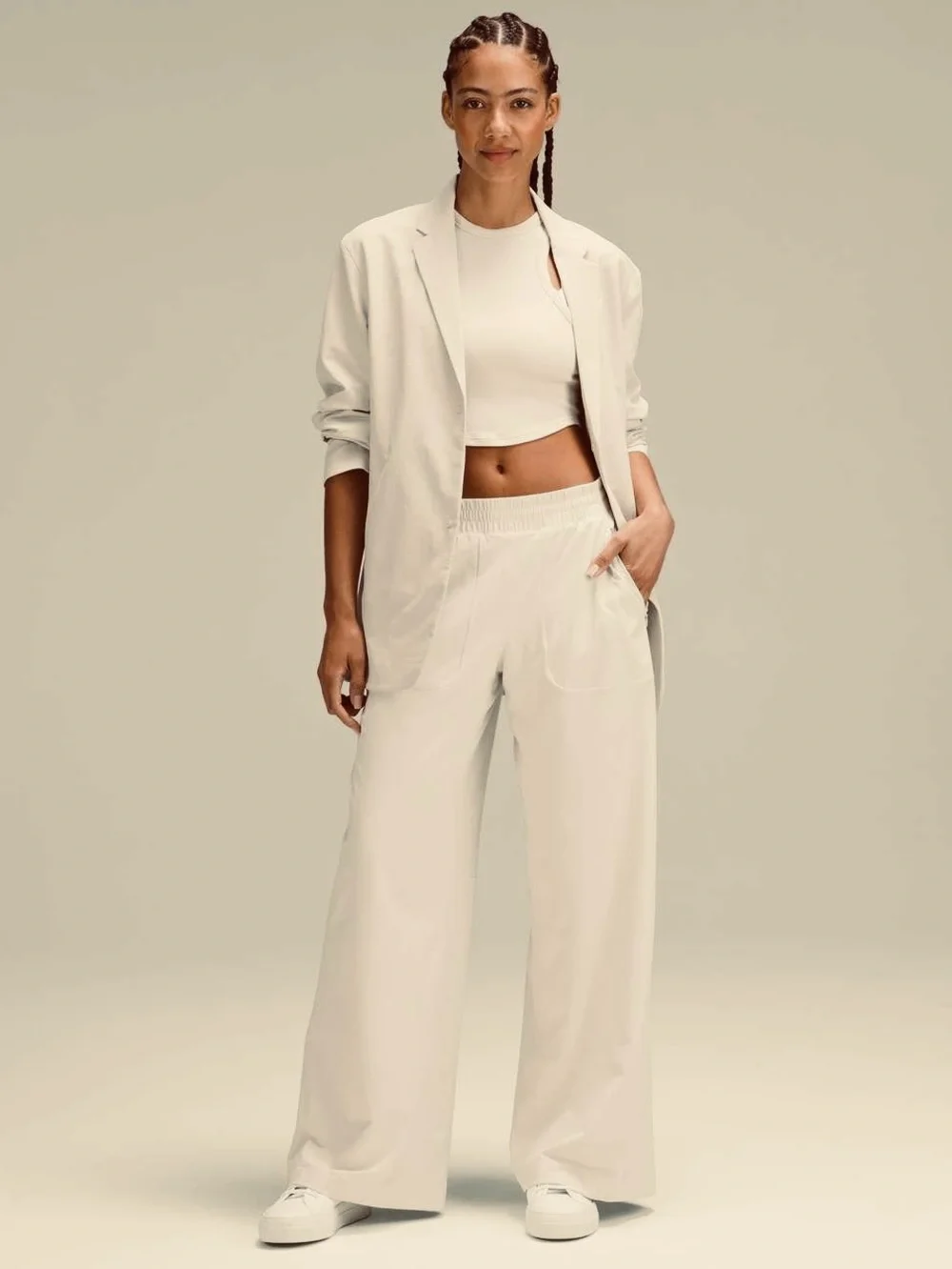 🆕 Lululemon Swift Mid-Rise Wide-Leg Pant in Light Ivory Size 8
